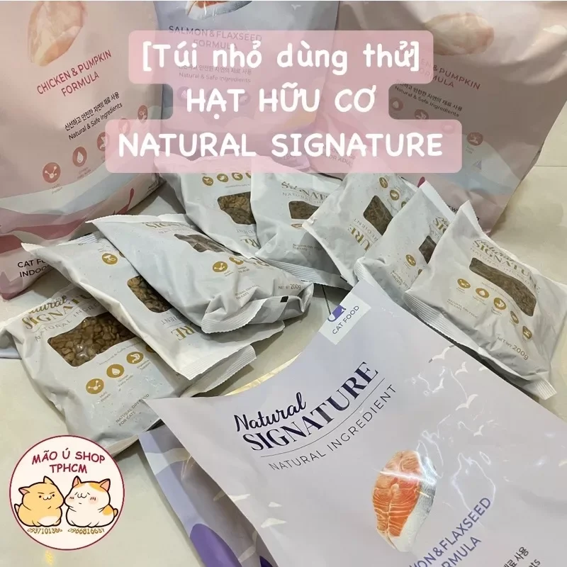 [BAO DÙNG THỬ] HẠT ĂN HỮU CƠ NATURAL SIGNATURE CHO MÈO MỌI LỨA TUỔI