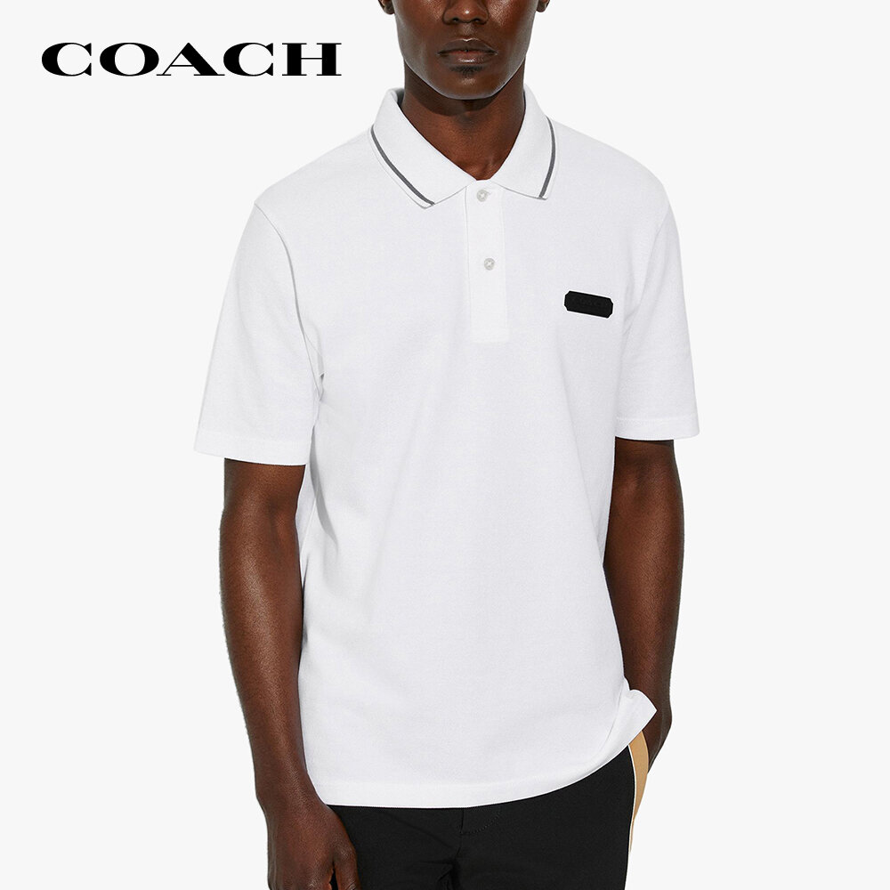 Coach -áo thun polo nam essential c5762-wht