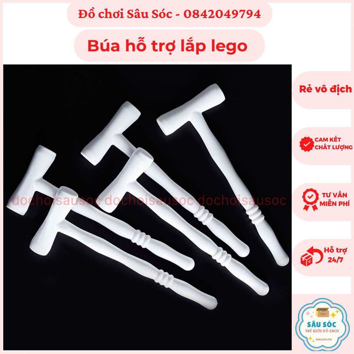 Búa lắp mô hình lego size 15 cm
