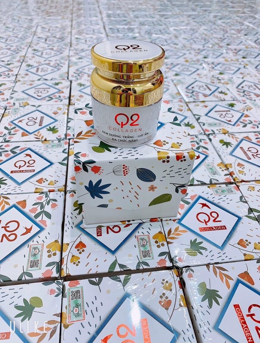 KEM Q2 COLLAGEN VÀNG kem dưỡng trắng giữ ẩm đa chức năng