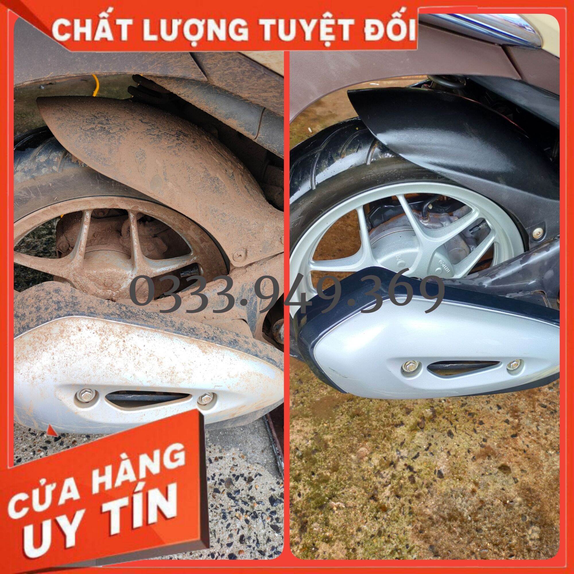 [TẶNG KÈM VÒI XỊT]Combo 3 chai dung dịch tẩy rửa đầu bò lốc máy
