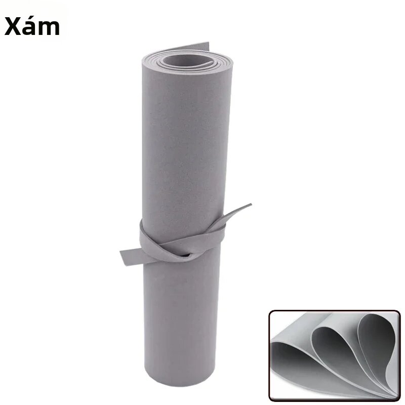 Tấm Xốp EVA 1/2/3/5/10mm Cách Âm Giảm Tiếng Ồn Màu Đen/trắng/xám Vật Liệu Thủ Công Dùng Cho Làm Mô Hình Cosplay