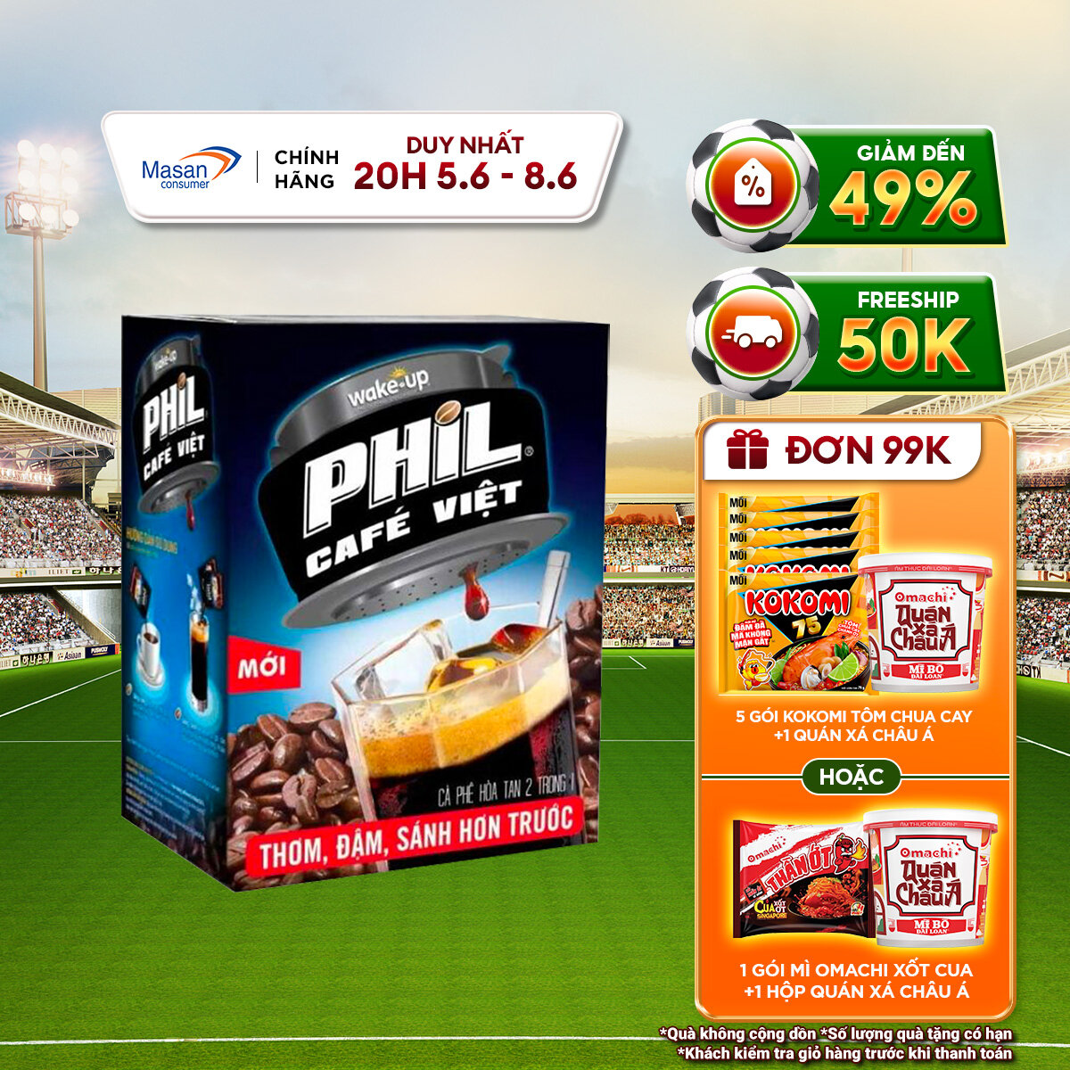Cà Phê Phil 2in1 - Hộp 15 Gói x 16g