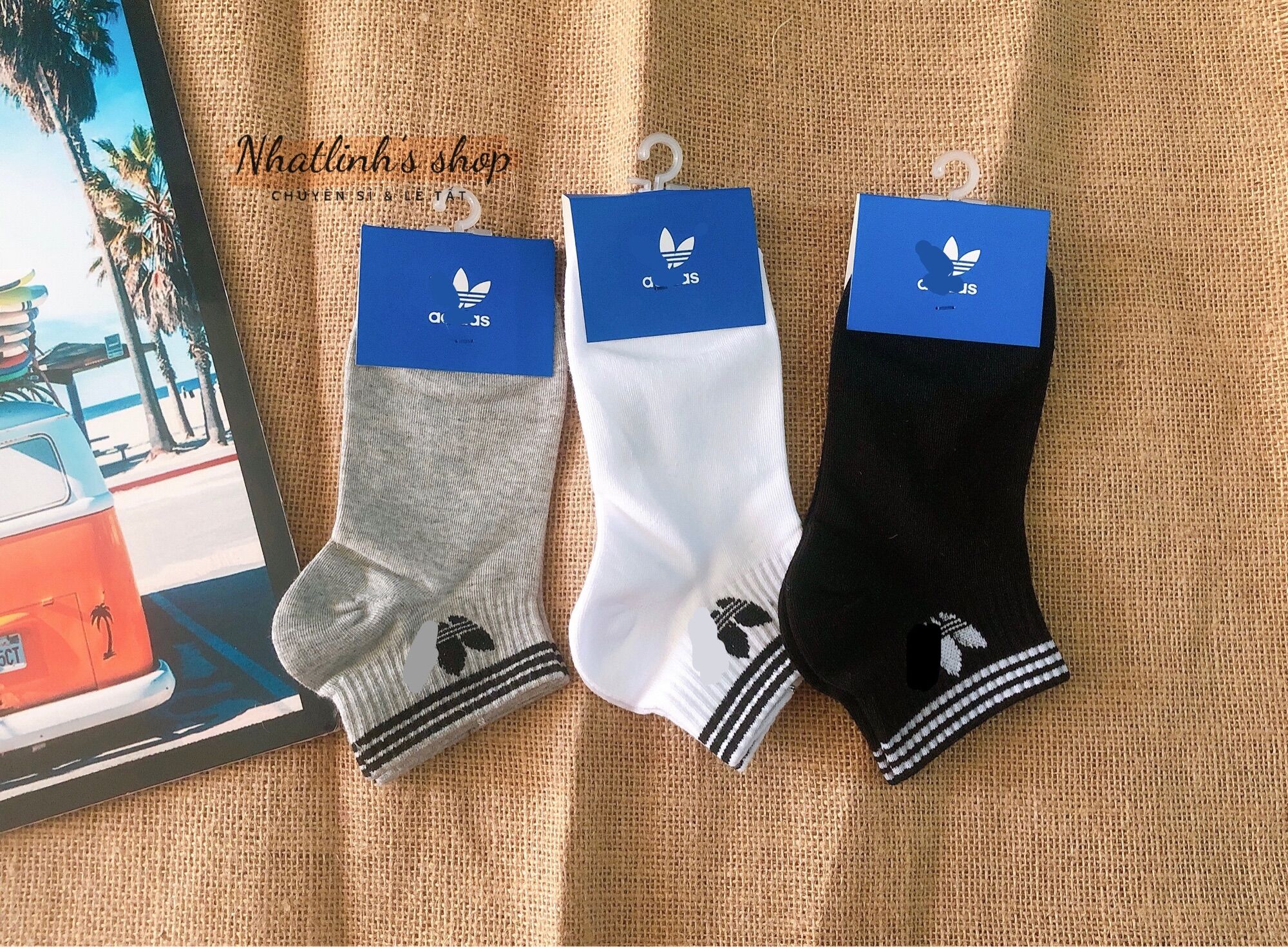 tất (vớ) adi.das cổ ngắn unisex