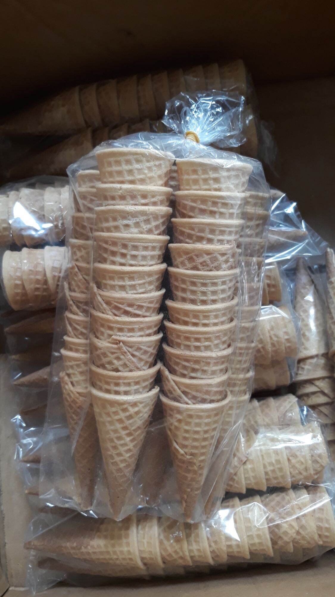 Bịch 10 cái bánh ốc quế giòn ăn kem