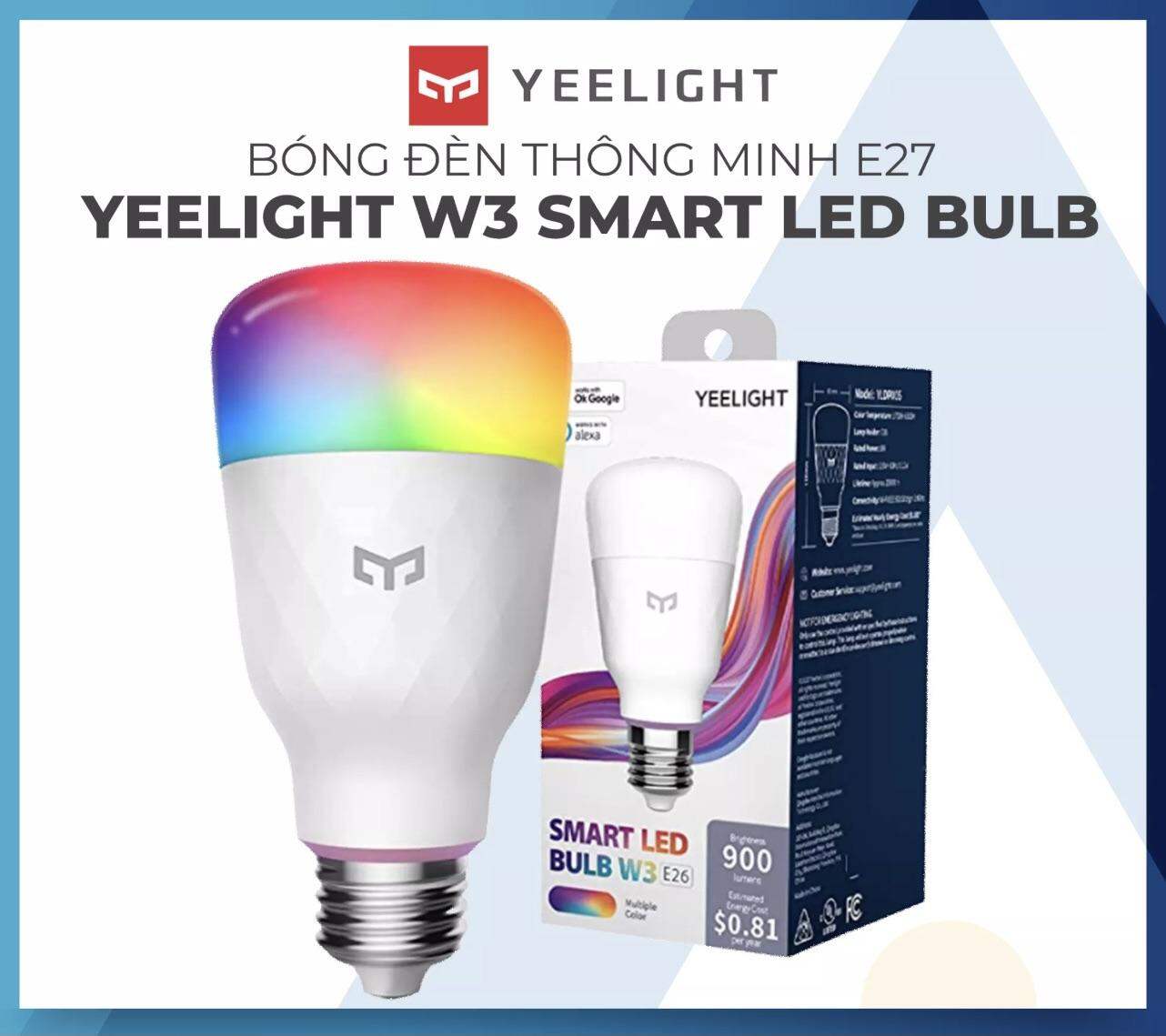 Bóng Đèn Led Tròn Đổi Màu RGB ( 16 Triệu Màu ) Sử Dụng App Mi Home. Công suất 8W Đuôi Đèn E27. Bảo hành 12 Tháng.