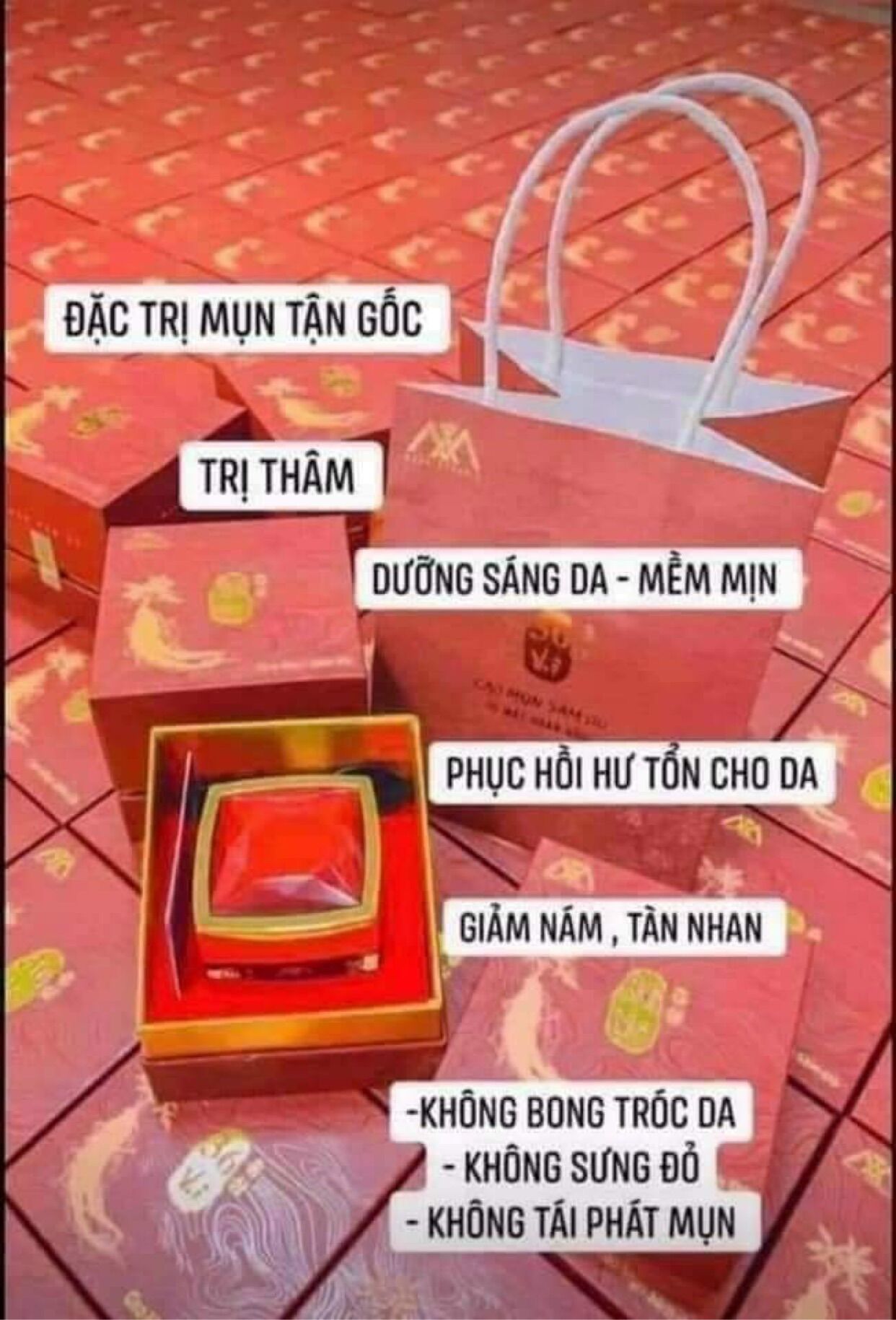 Cao mụn sâm đỏ 15g hàng chính hãng