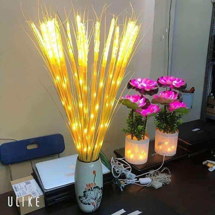 Đèn Led Bông Lúa Mạch Thần Tài Bông Lúa Vàng Đèn Trang Trí Bàn Thờ Phòng Khách Tết