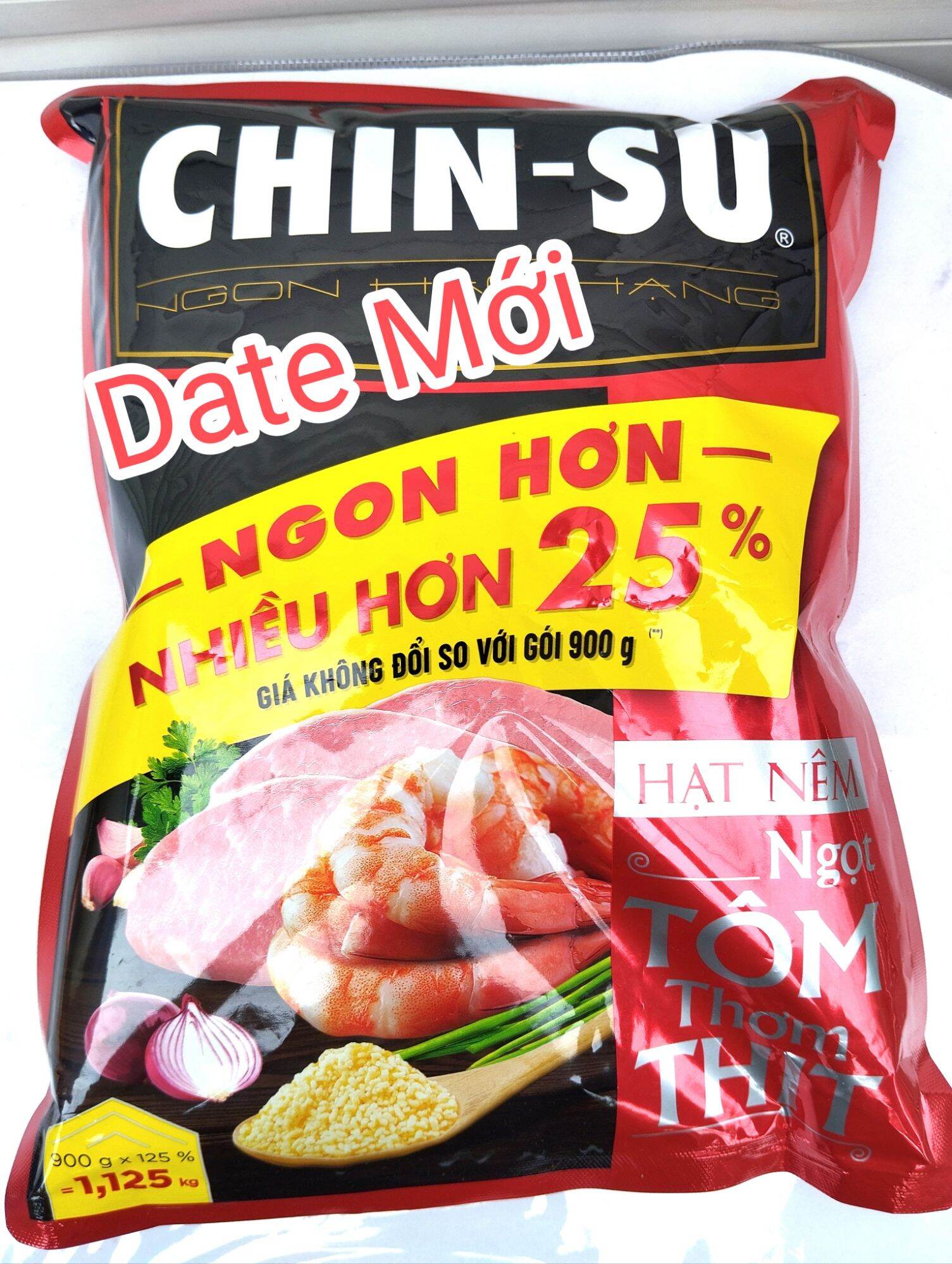 Hạt Nêm Chinsu 1,125Kg Tơm Thịt Ngon Rẻ ( DATE GIAO MỚI)