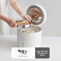 Nồi cơm điện đa năng Olayks men sứ có chức năng hẹn giờ 2L