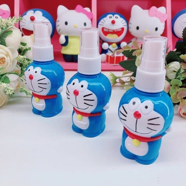 Chai xịt khoáng Hello Kitty - Doremon Doraemon
