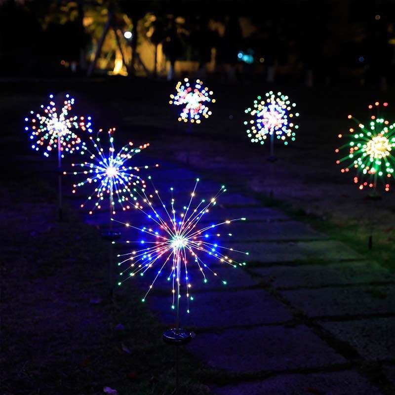 Bộ đèn led pháo hoa 5 chùm cắm điện 3 tầng