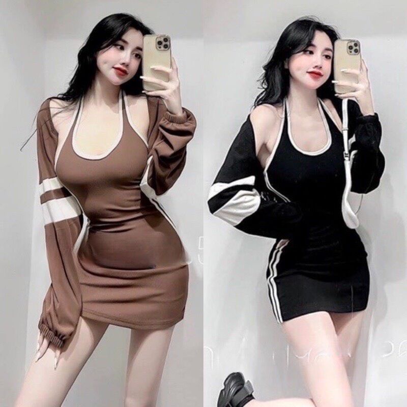 SÉT ĐẦM KÈM ÁO KHOÁC NGOÀI DX5