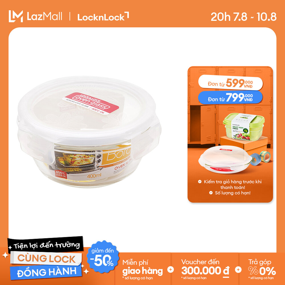 Hũ thủy tinh Lock&lock LLG822 (Trắng)