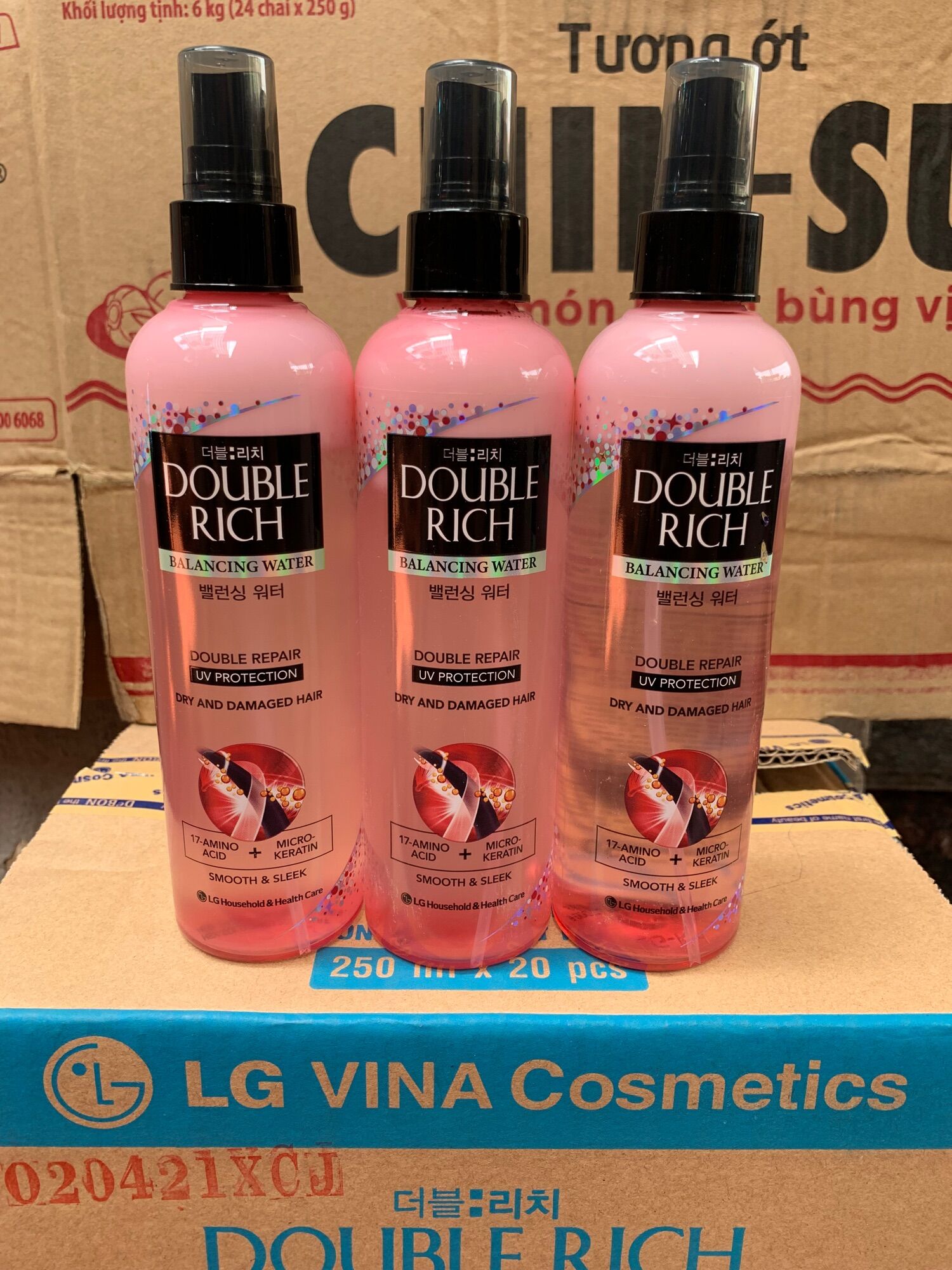 Xịt Dưỡng Tóc Double Rich chăm sóc tóc khô xơ và hư tổn 250ml