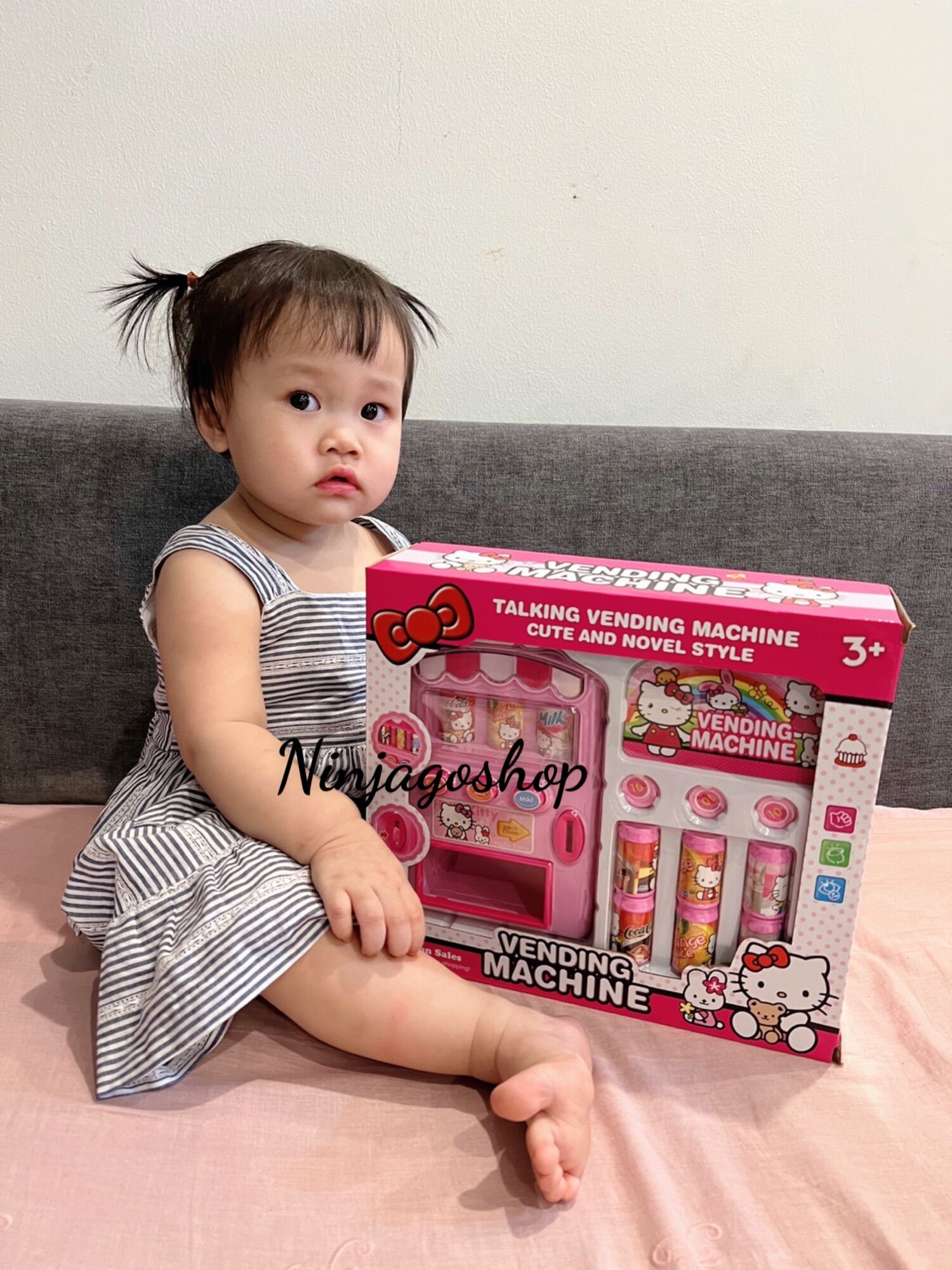 Đồ chơi máy bán nước tự động vending machine HEllo Kitty cho bé yêu