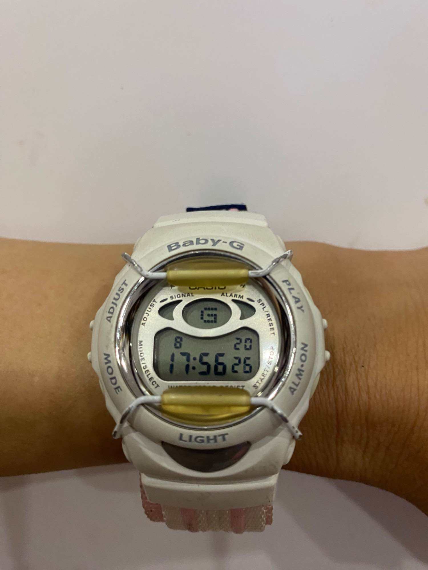 Đồng hồ nữ, đồng hồ điện tử CASIO BABY-G , size 41,5mm , dây dù màu Hồng