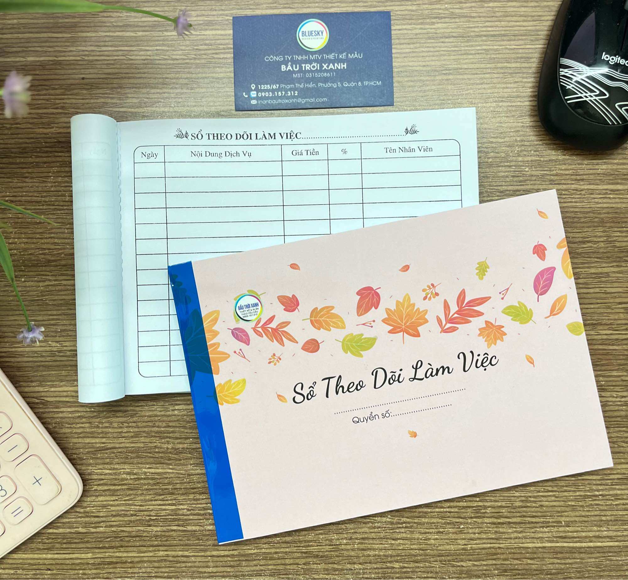 Sổ theo doi làm việc khổ a5/ 70 tờ giấy dày
