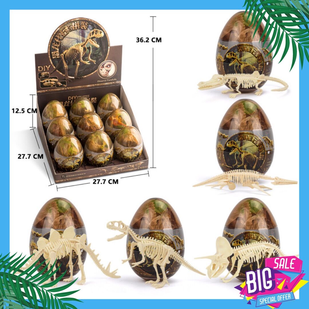 Bộ đồ chơi lắp ráp mô hình trứng khủng long cho bé