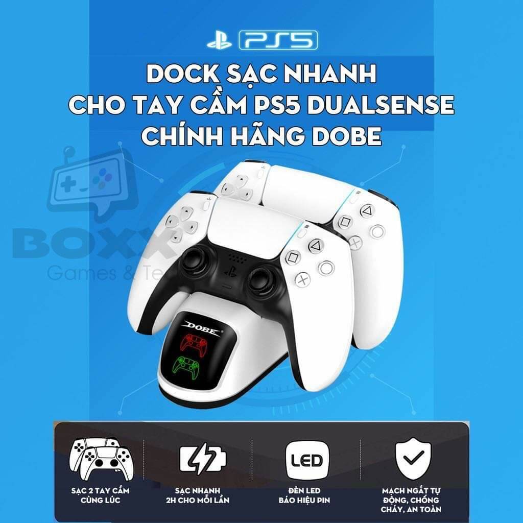 Dock sạc tay cầm Ps5 đế sạc tay ps5 sạc PS5 loại đôi dock sạc Ps5 dock sạc tay ps5 charging controller