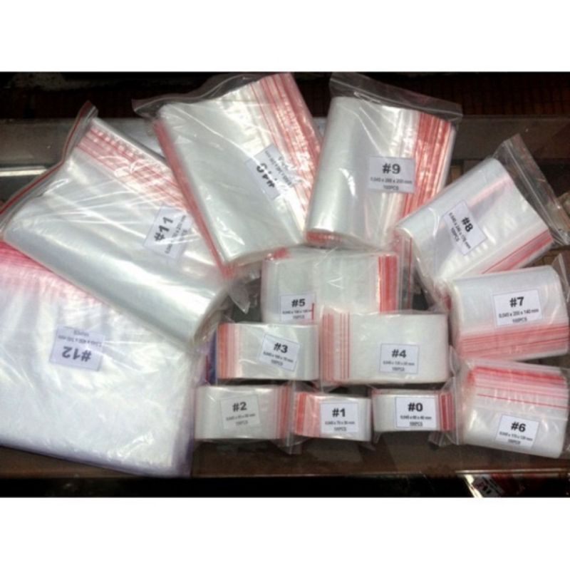 100gram Túi zip zipper chỉ đỏ viền đỏ đựng bánh kẹo