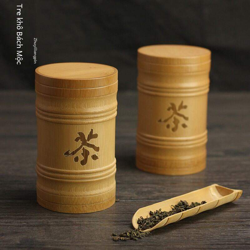 Hộp Đựng Trà Bằng Tre Có Nắp Đậy Di Động Hộp Đựng Trà Nhỏ Hộp Đựng Trà Tráng Men Hộp Đựng Trà Tre Cổ Điển Dùng Trong Gia Đình