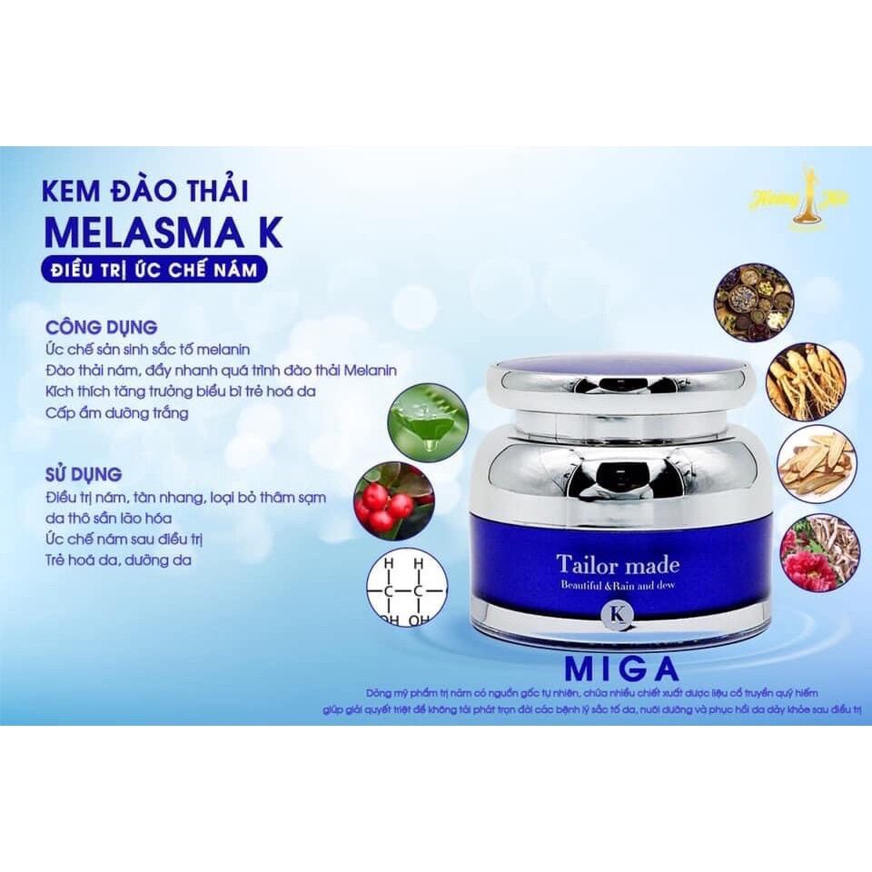 Kem đào thải nám malasma K MiGa 30gr xanh dương Mẫu mới