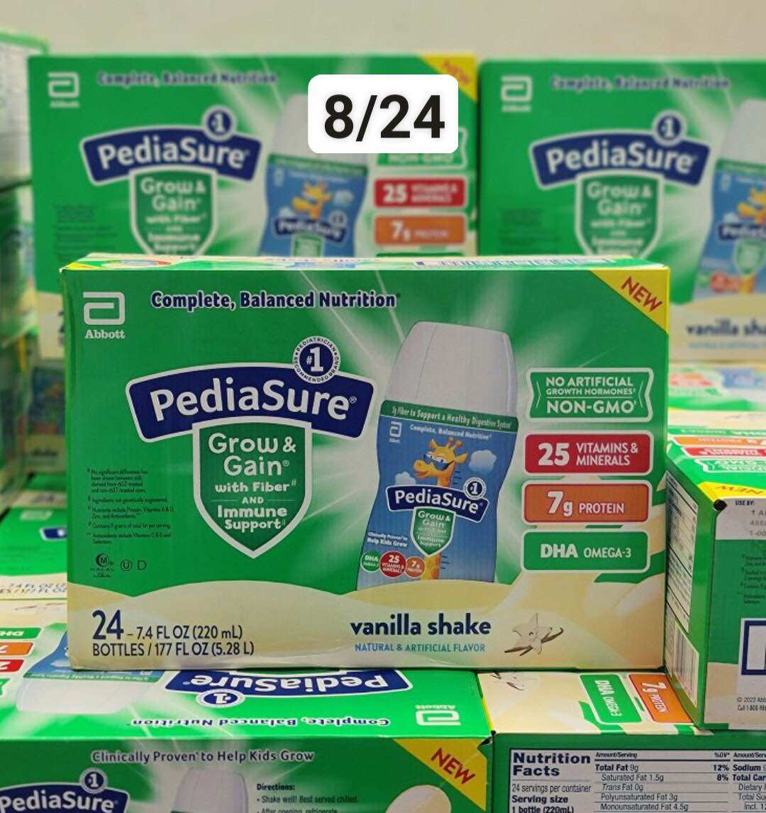 🥦🥛🍼thùng 24 chai sữa nước pediasure bổ sung chất xơ cho bé pediasure grow & grain with fiber của mỹ🥬🍼🥛