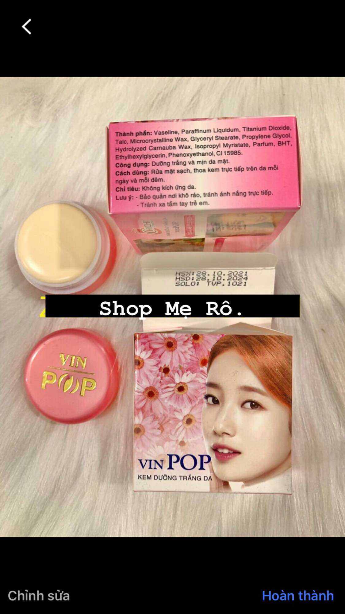 Lẻ kem pop chi chi loại 1 hủ 4,5g