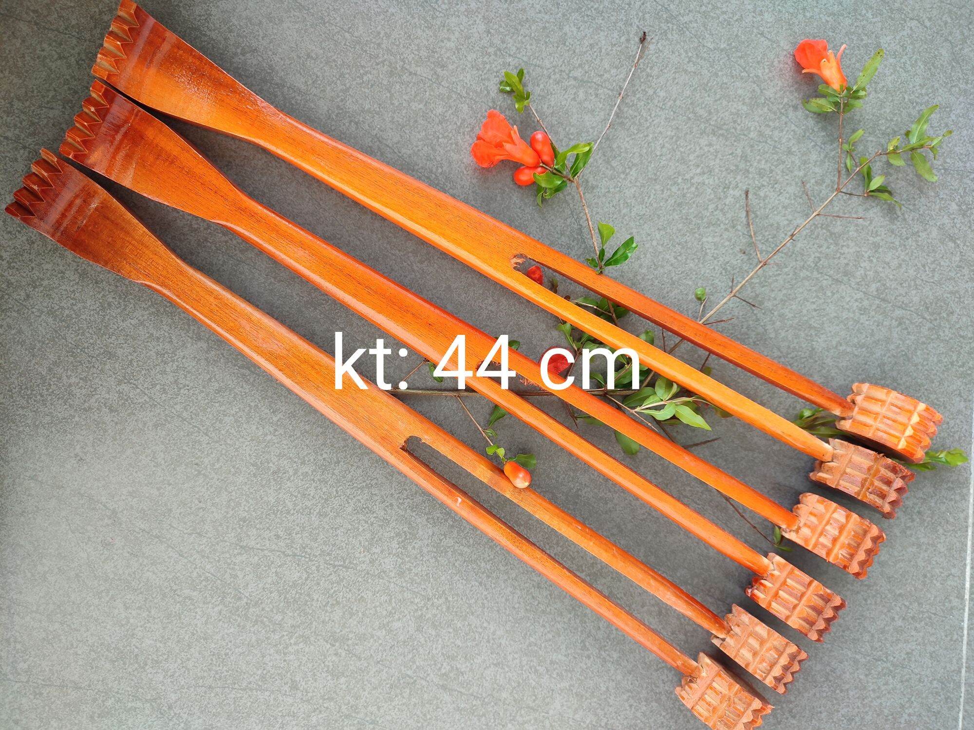 CÂY Massage Lưng, Đấm lưng gỗ, Gãi lưng Cầm Tay Chắc Chắn, Tiện Lợi 44 cm