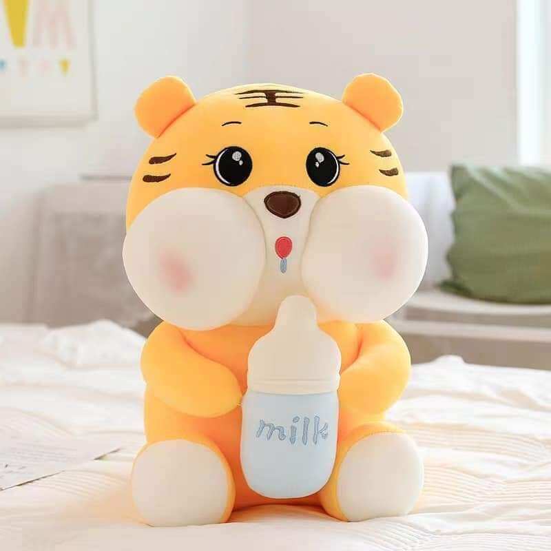 Gấu Bông Hổ Ôm Bình Sữa Cao Cấp Siêu Đáng Yêu