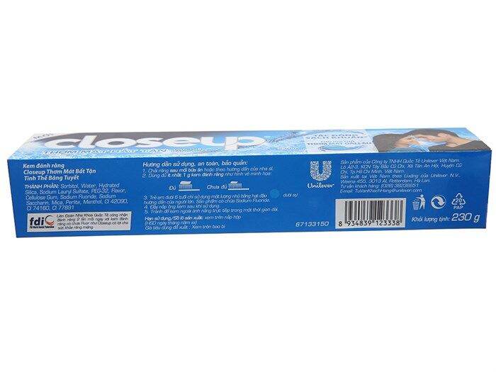 KEM ĐÁNH RĂNG CLOSEUP THƠM MÁT BẤT TẬN HỘP 230G