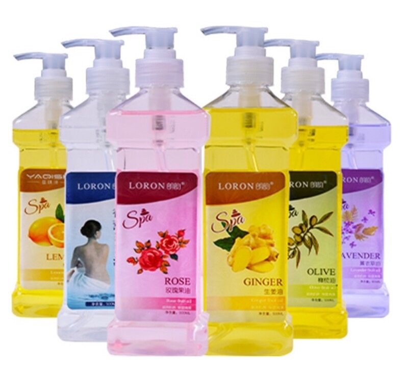 dầu massage body đủ các mùi gừng hoa hồng oliu lavender sản phẩm cho spa