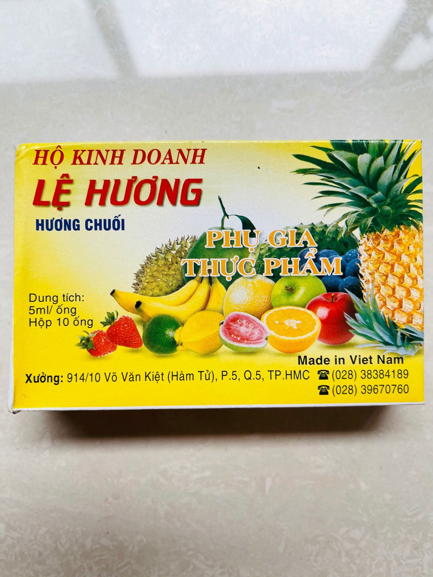 Tinh dầu hương chuối hiệu lệ hương - hộp 10 ống