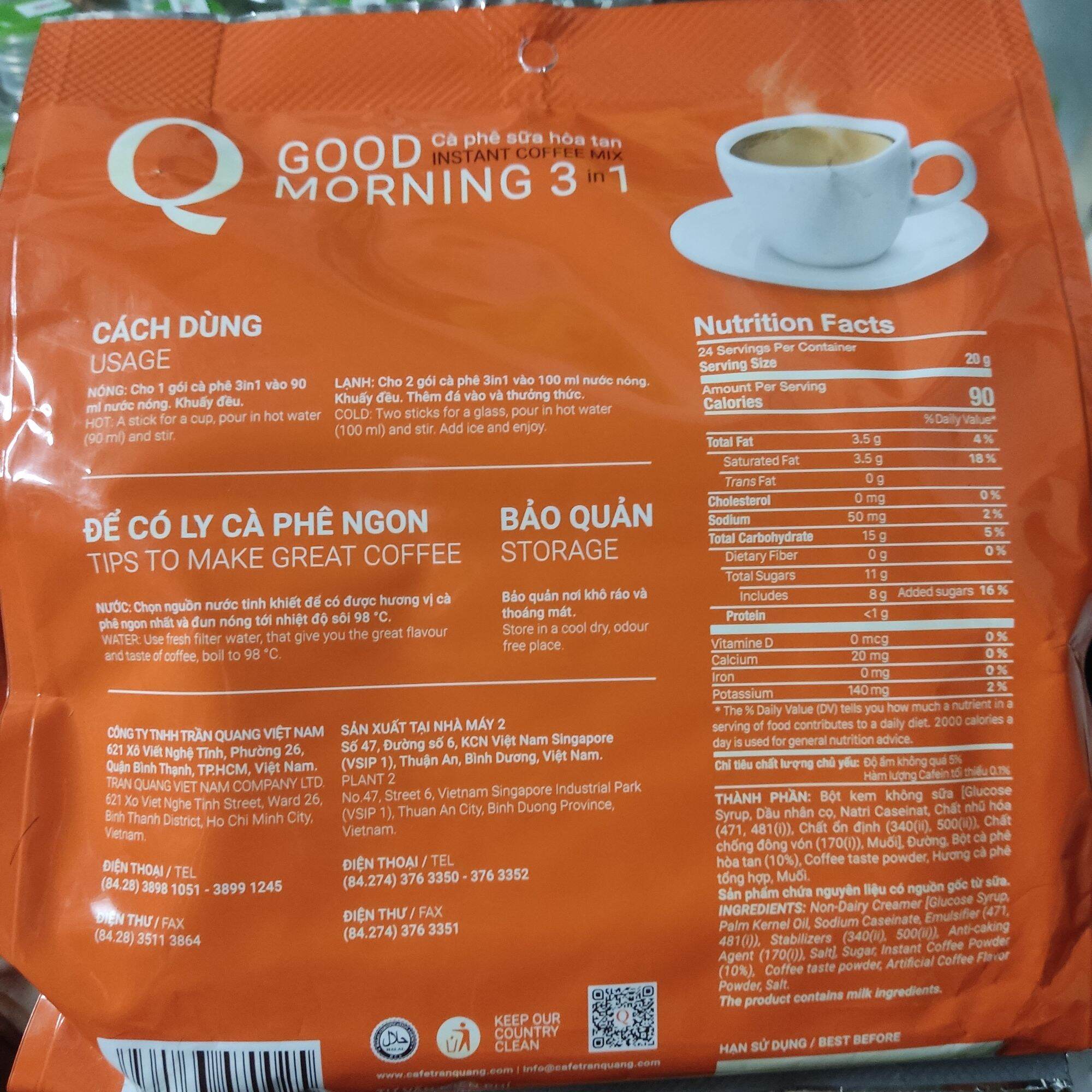 Combo 5 gói cà phê trần quang 480g