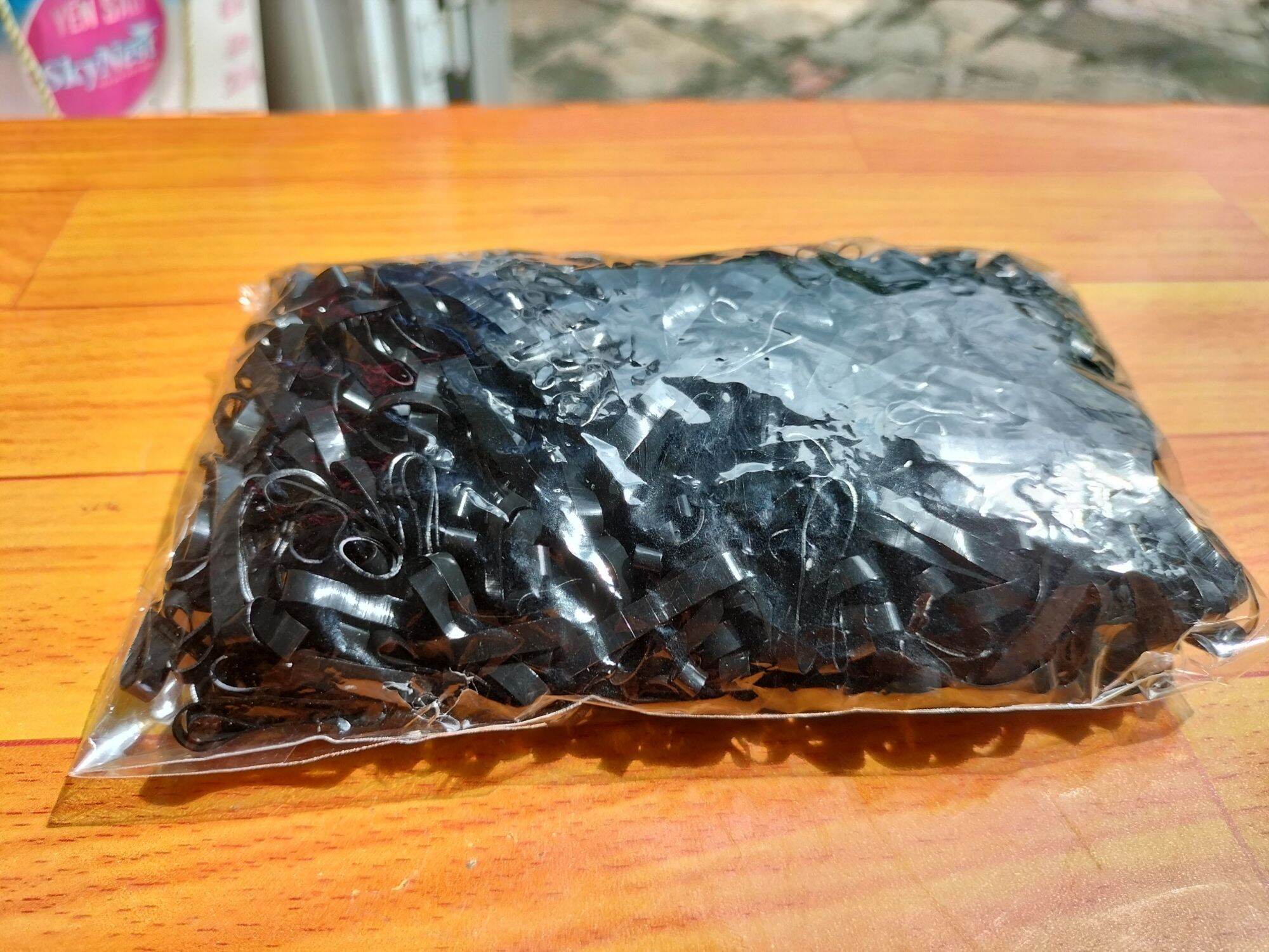 Dây thun, chun đen , chun màu loại lớn cột tóc 100g