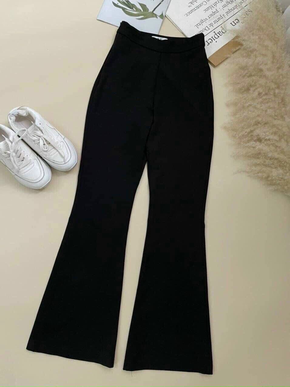 Quần dài ống loe ôm body basic