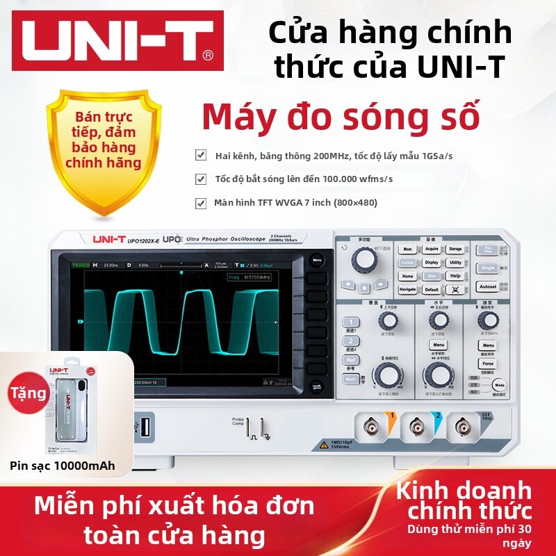 UNI-T | High Precision Dual Channel Digital Phosphor Oscilloscope 200MHz Giá 9,356,000 Đồng*Miễn phí vận chuyển