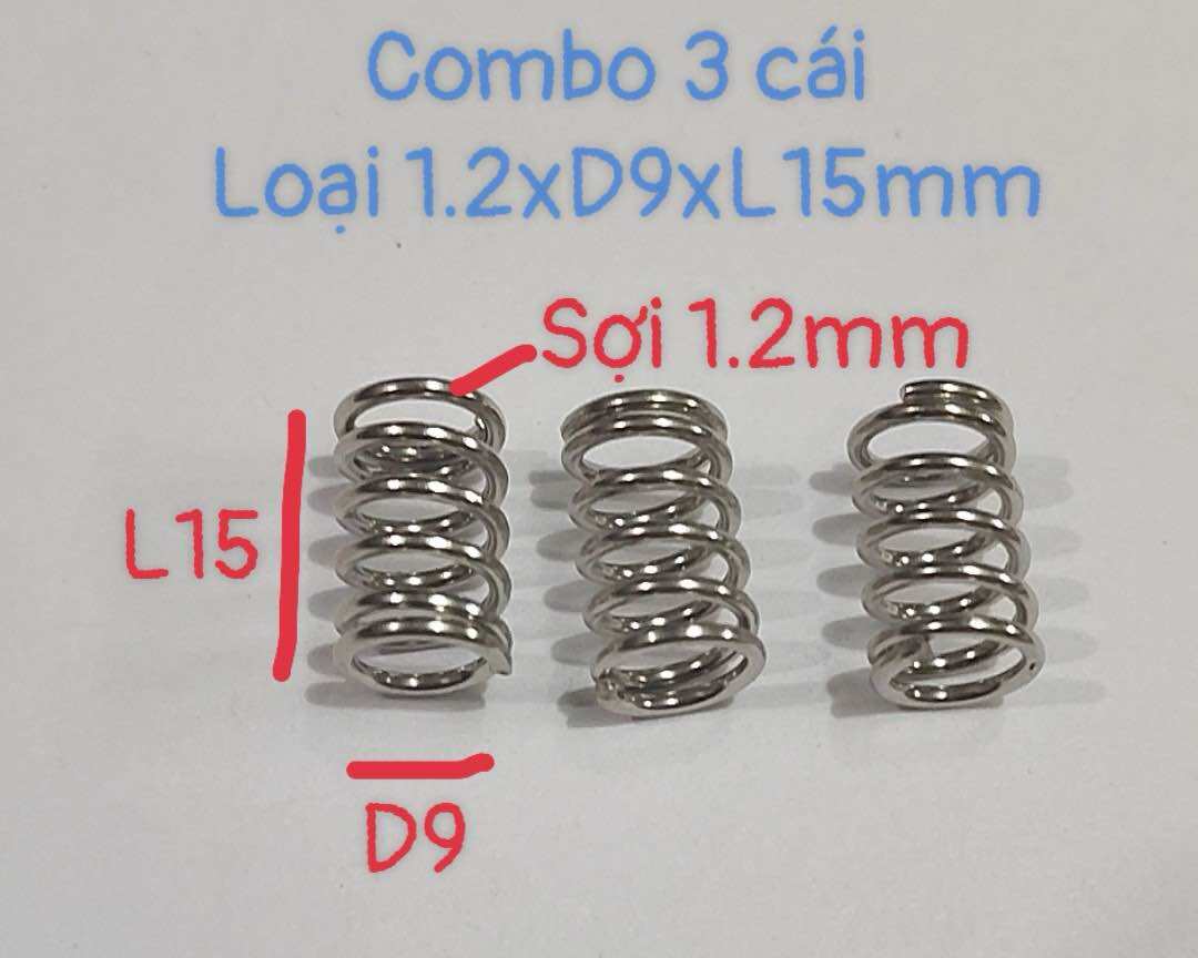 Lò xo inox D6, D9, D12mm