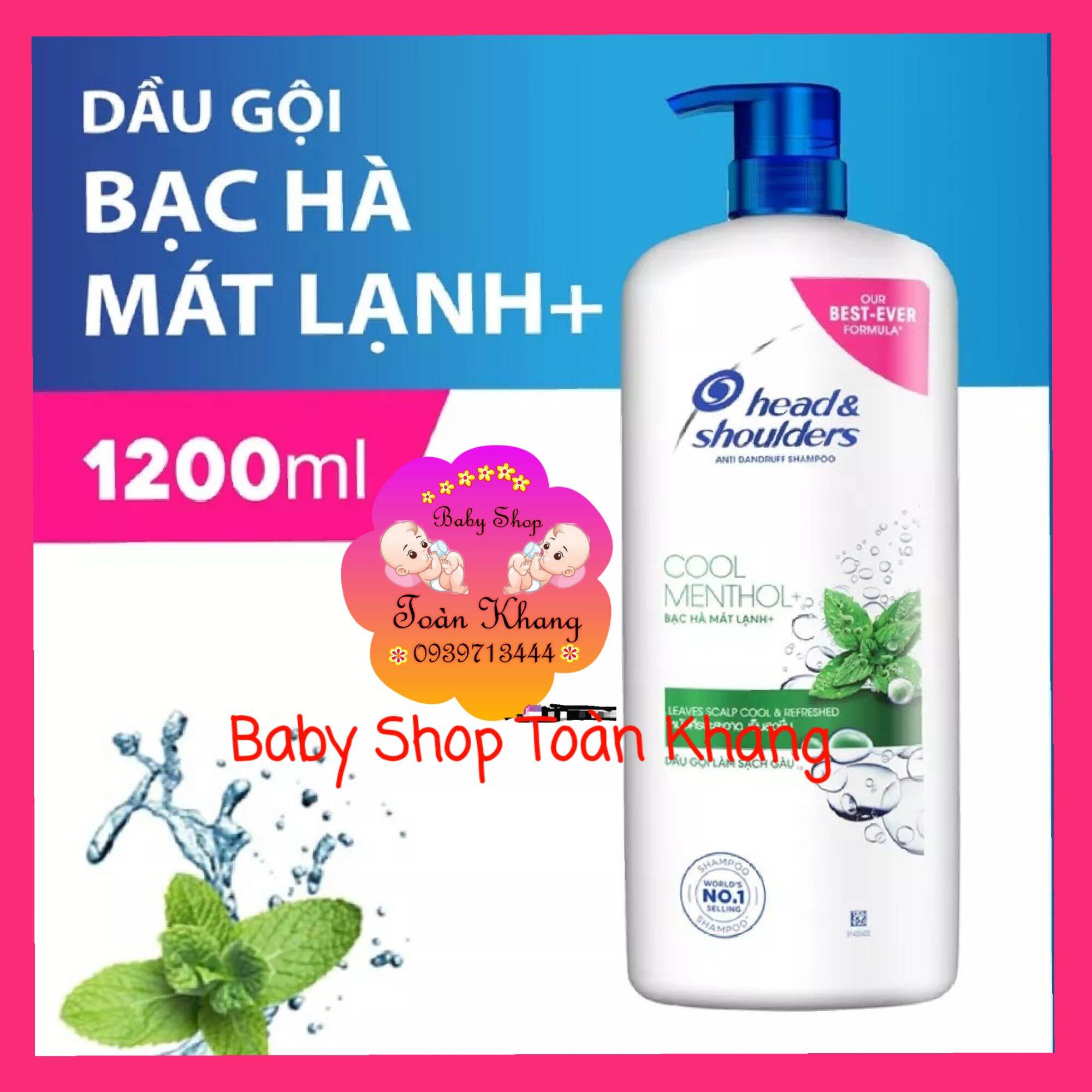 Dầu gội head & shoulders bạc hà mát lạnh 1200ml