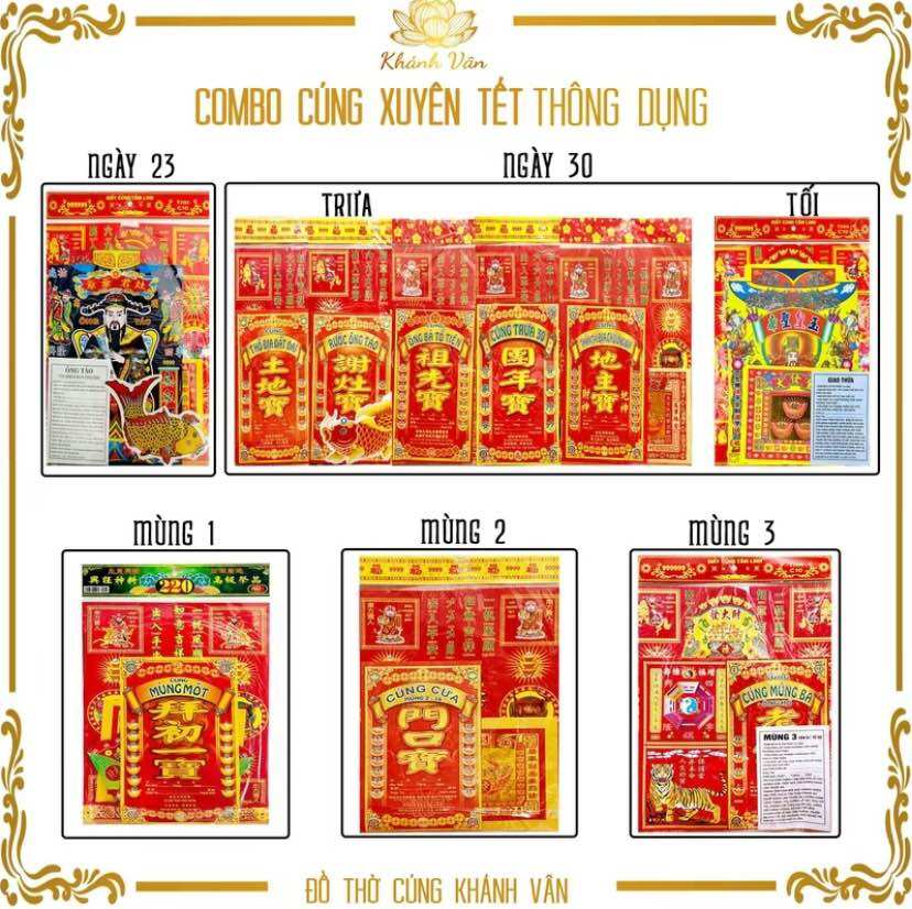 Trọn Bộ Giấy Cúng Xuyên Tết Thông Dụng