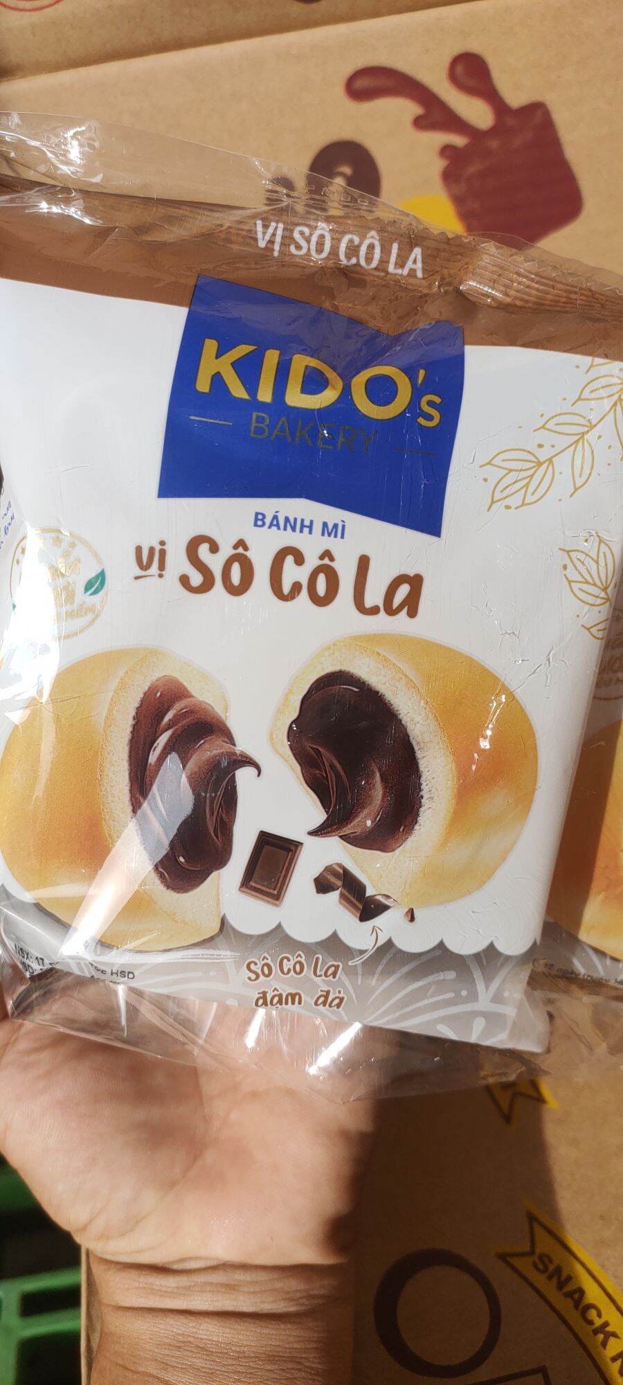 Combos 5 cái Bánh mì Tươi Kido's Tròn Vị Socola 55gr