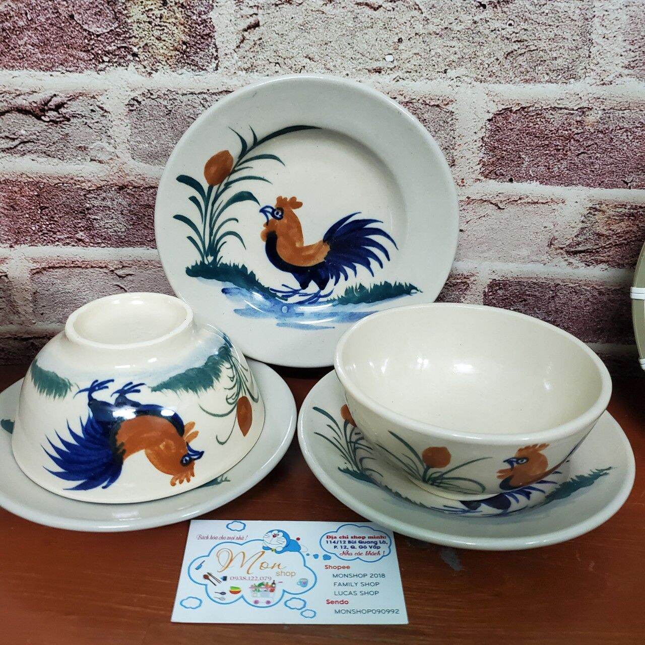 BỘ 10c CHÉN CƠM CON GÀ THỦ CÔNG XƯA LOẠI ĐẸP
