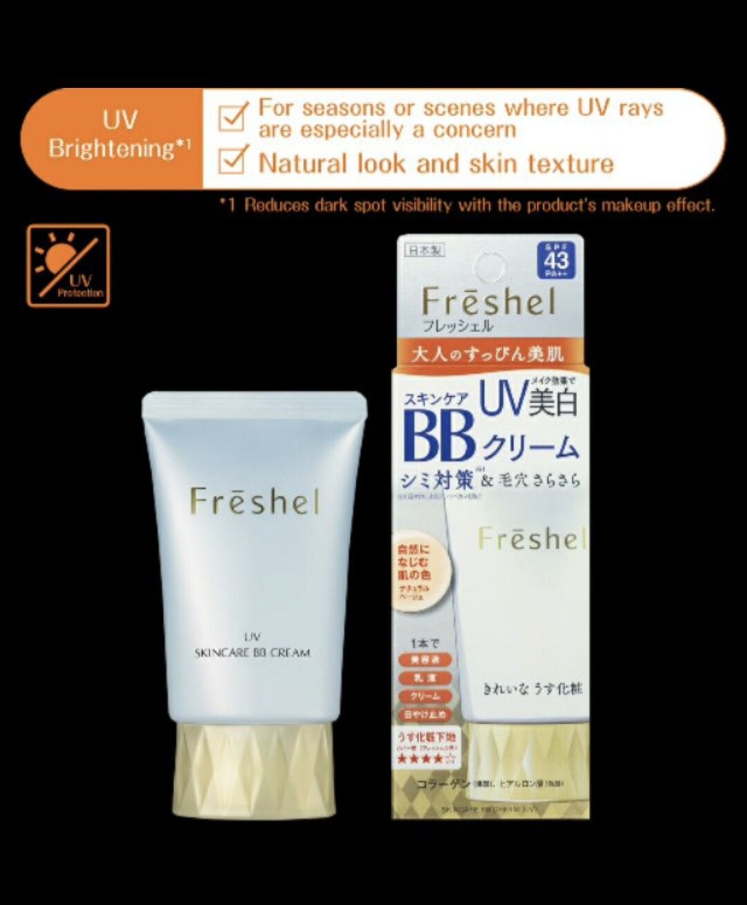 Kem lót trang điểm chống nắng Freshel BB cream UV 50g
