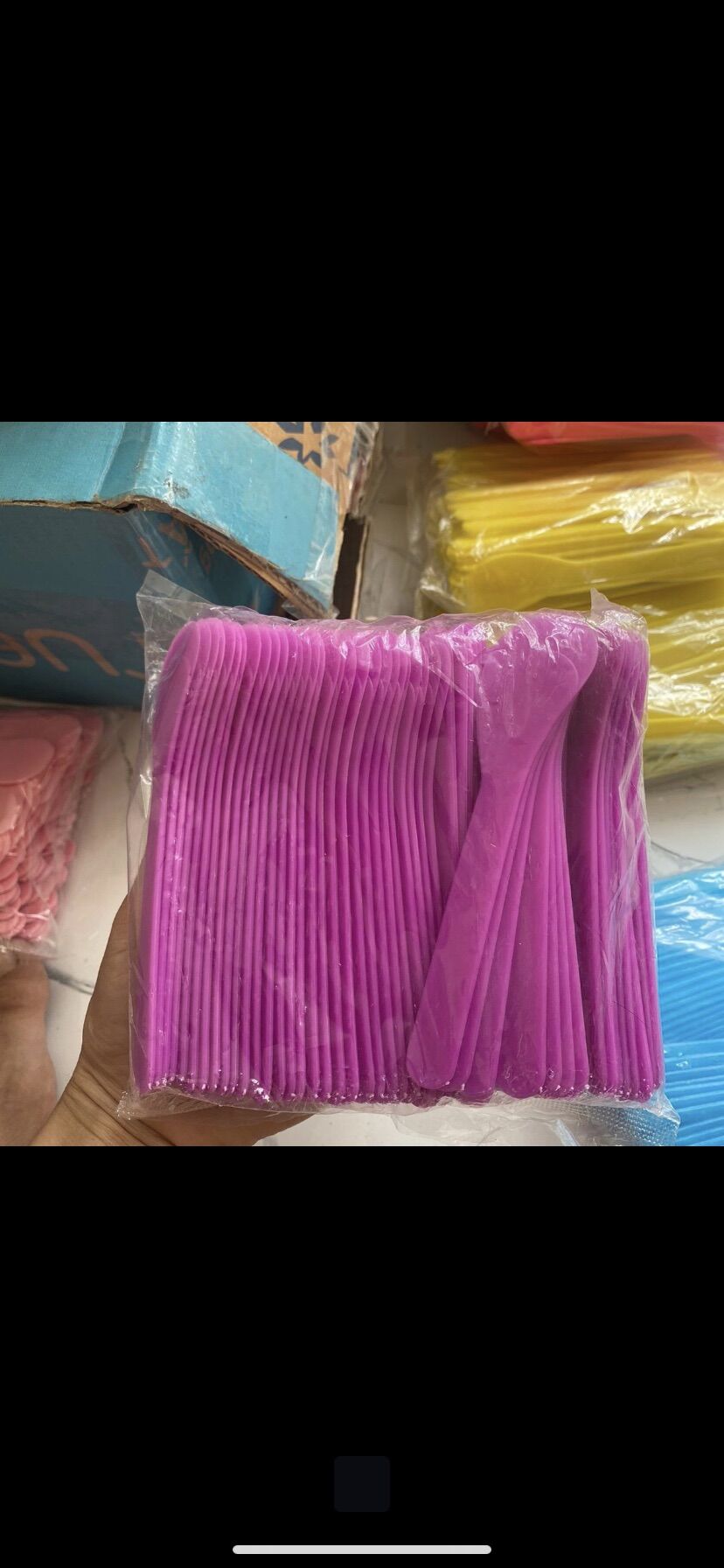 Combo 100 muỗng múc kem [màu hồng trong]