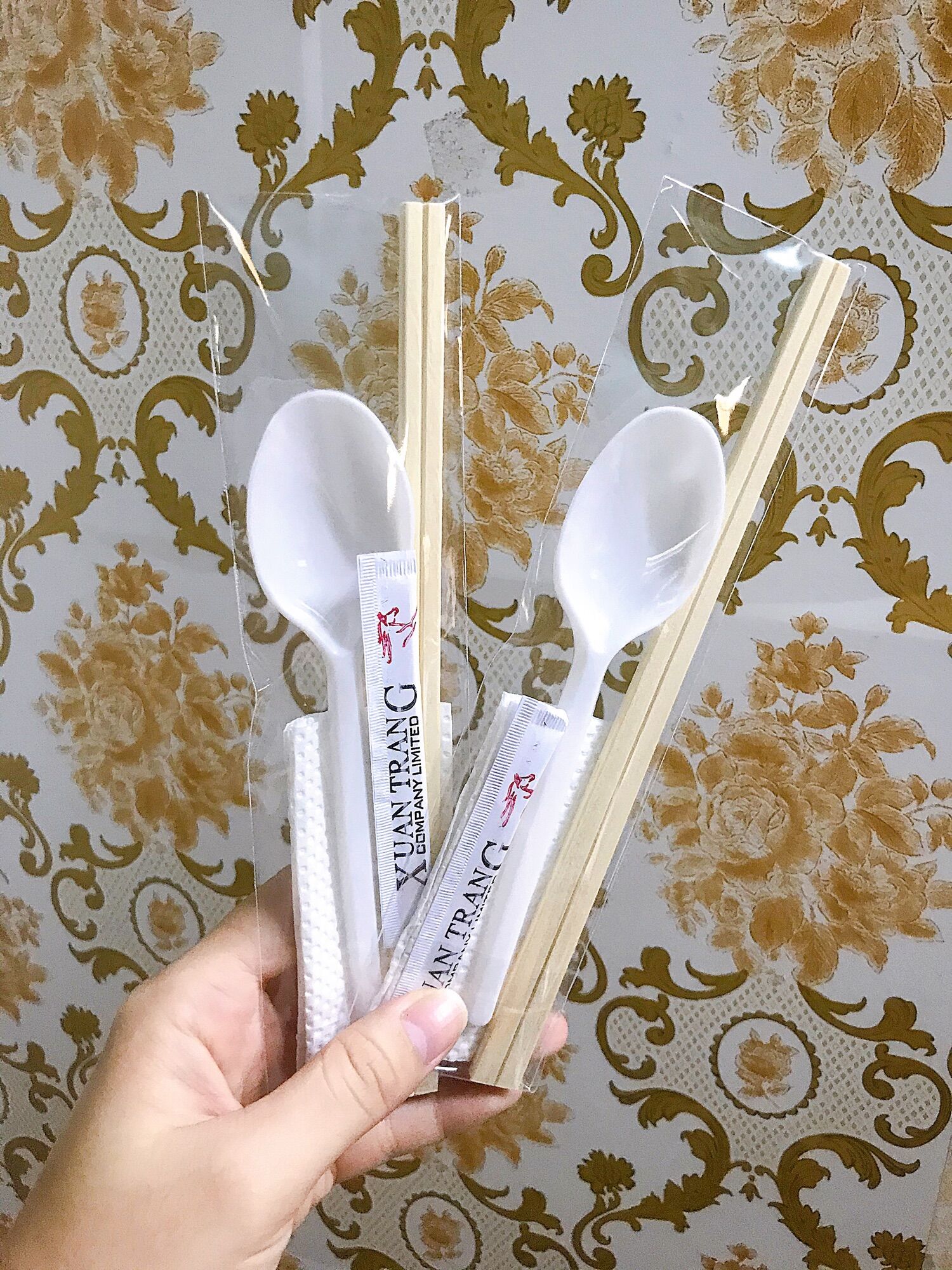 combo 50 bộ muỗng đũa dùng 1 lần