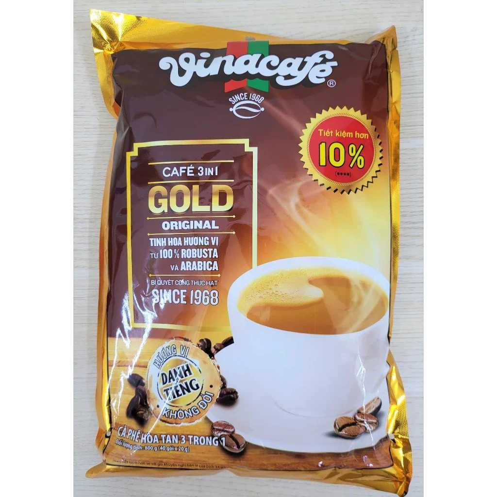 Cà phê Vina hòa tan 3 trong 1 bịch 24 gói