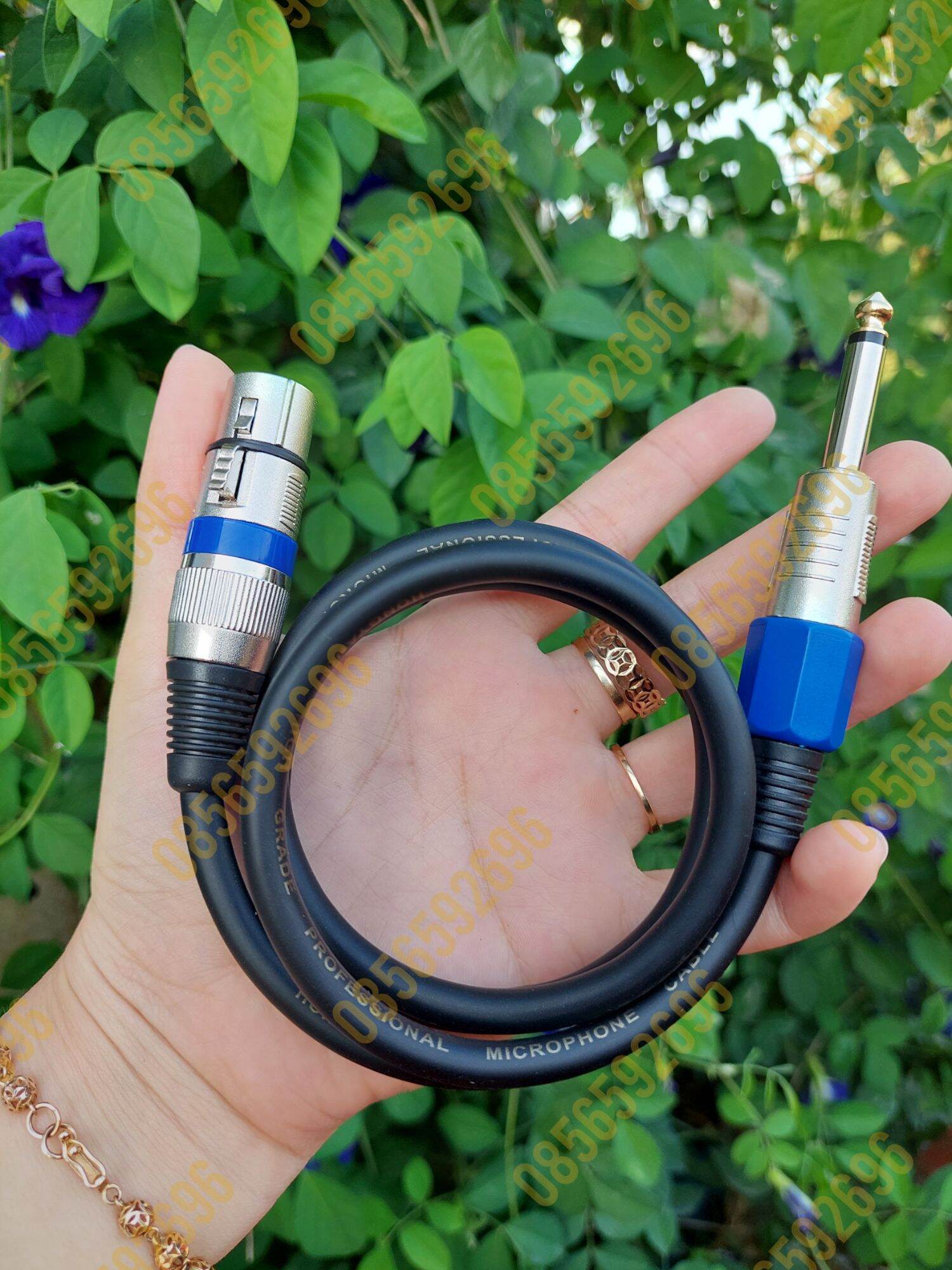 Dây tín hiệu jack canon âm ra jack 6ly, bộ 2 dây