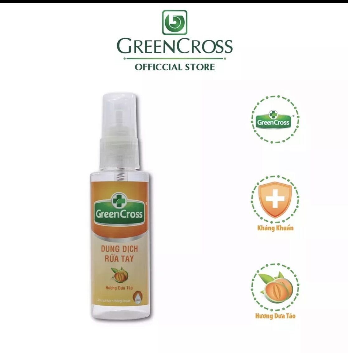 Xịt rửa tay khô Green Cross chai 70ml