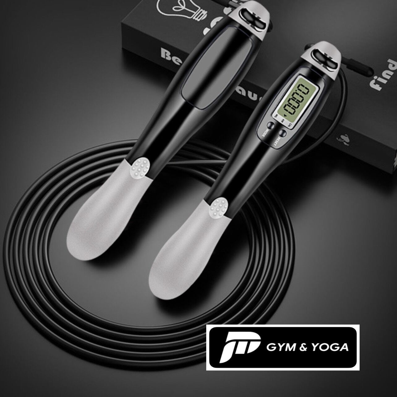 Dây nhảy giảm cân PIGYM đếm số, đếm vòng, đếm calo, có lõi thép tập nhẩy thể dục, thể lực, thể thao